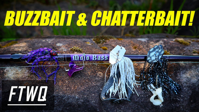 Chatterbait and Buzzbait Largemouth Bass Fishing!!
