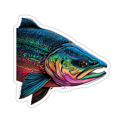 Taste The Rainbow Salmon Kiss-Cut Stickers