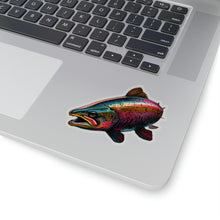 Pearlescent Salmon Art, Kiss-Cut Stickers