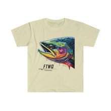Artistic Salmon Splash T-Shirt: A Catch of Art and Style! Unisex Softstyle T-Shirt