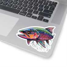 Side Stream Salmon Kiss-Cut Stickers