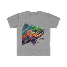 Curious Salmon Art, Unisex Softstyle T-Shirt