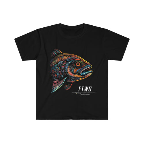 Side Eye Fish Art Unisex Softstyle T-Shirt