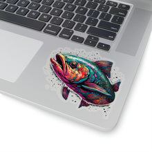 Confetti Salmon Art Kiss-Cut Stickers