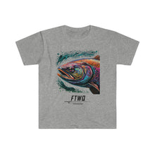 Swimming Salmon Unisex Softstyle T-Shirt