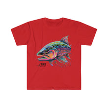 Side Stream Salmon Unisex Softstyle T-Shirt