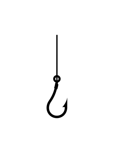 Hanging Hook Fishing Decal