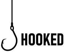 "Hooked" Fishing Hook Decal
