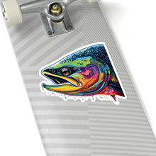 Artistic Salmon Splash: A Catch of Art and Style! Kiss-Cut Stickers