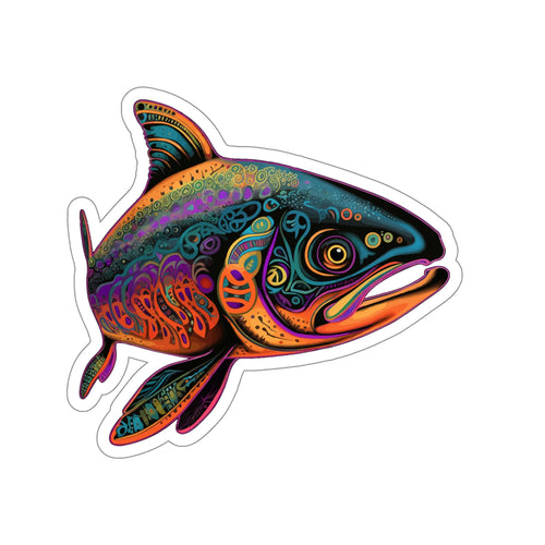 Tribal Vibes Salmon Kiss-Cut Stickers